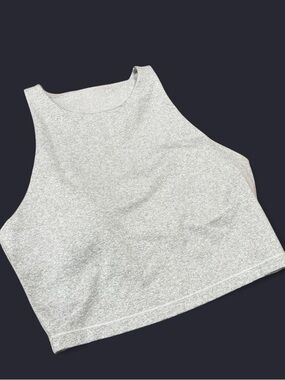 Old Navy Light Heather Gray Cropped Tank Top
